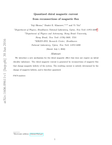 Quantized chiral magnetic current from reconnections of magnetic flux