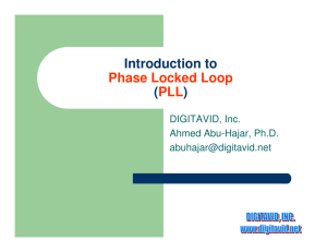 Introduction to Phase Locked Loop (PLL)