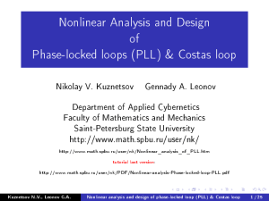 Nonlinear Analysis and Design of Phase