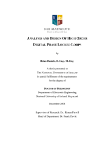 ANALYSIS AND DESIGN OF HIGH ORDER DIGITAL PHASE