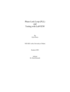 Phase-Lock Loop (PLL) and Testing with LabVIEW