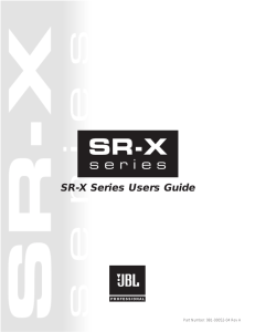SR-X Series Users Guide