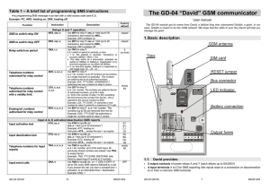 The GD-04 “David” GSM communicator