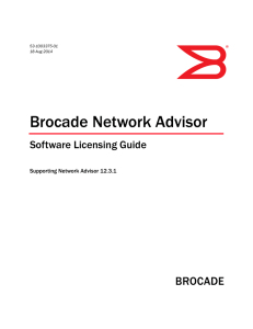 Brocade Network Advisor Software Licensing Guide, 12.3.1