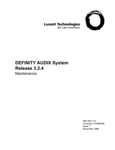 DEFINITY AUDIX System Release 3.2.4