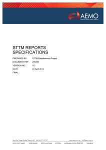 STTM Reports Specification - Australian Energy Market Operator