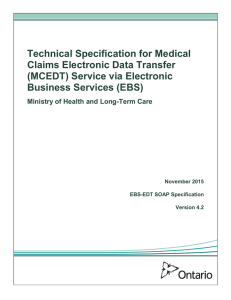 Technical Specification for Medical Claims Electronic Data Transfer