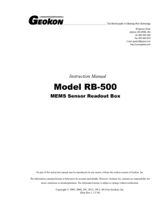 Load Cell Readout Manual