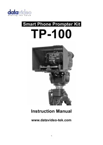 Datavideo TP-100 Instruction Manual