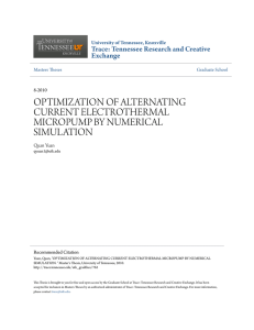 optimization of alternating current electrothermal micropump