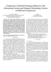 Comparison of Partial Discharge Behavior with Alternating Current