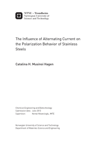 The Influence of Alternating Current on the Polarization Behavior of