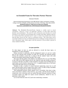 An Extended Frame for Thevenin (Norton) Theorem