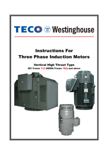 Instructions For Three Phase Induction Motors