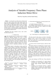 Analysis of Variable Frequency Three Phase Induction Motor Drive