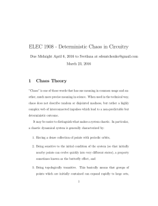 ELEC 1908 - Deterministic Chaos in Circuitry