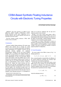 CDBA-Based Synthetic Floating Inductance Circuits with Electronic