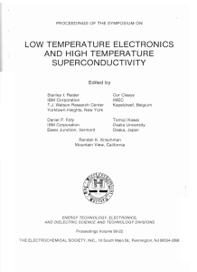 LOW TEMPERATURE ELECTRONICS AND HIGH TEMPERATURE