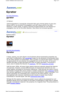 gyrator overview from web