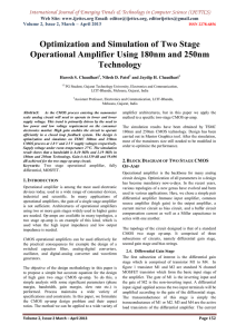 Optimization and Simulation of Two Stage Operational Amplifier