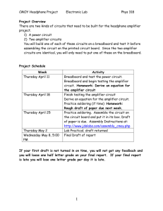 CMOY Headphone Project Electronic Lab Phys 318 1 Project
