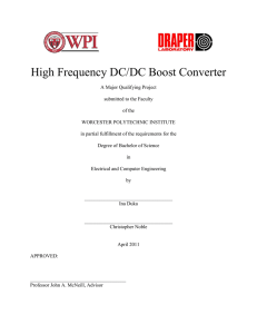 High Frequency DC/DC Boost Converter