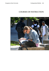 courses of instruction - Youngstown State University