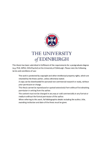 Fisher2015 - University of Edinburgh