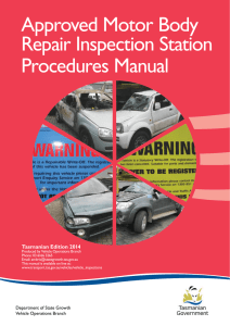 Approved Motor Body Repair Inspection Station Procedures Manual