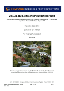 VISUAL BUILDING INSPECTION REPORT