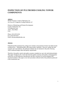 inspection of pultruded cooling tower components