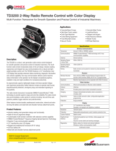 TD3200 2-Way Radio Remote Control with Color Display