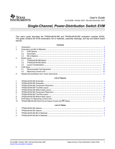 Single Channel Power-Distribution Switch EVM