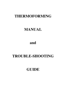 THERMOFORMING MANUAL and TROUBLE