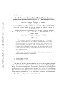 A Self-Consistent Extrapolation Method for the Complex Permittivity