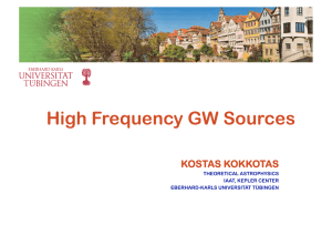 High Frequency GW Sources
