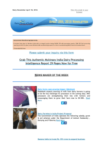 Dairy News Letter 13th April 2016