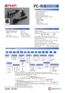 PC-16 16 mm Carbon Potentiometer