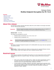 McAfee Endpoint Encryption for PC 7.0