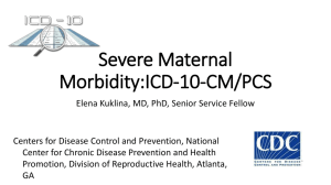 Severe Maternal Morbidity:ICD-10-CM/PCS