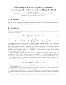 Electromagnetic Field Angular Momentum of a Charge at