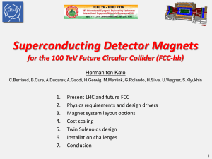 100TeV detector - magnet options - ICEC26