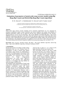 Estimation of parameters of metal-oxide surge arrester models using