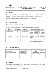 Surge Arresters - SP Energy Networks