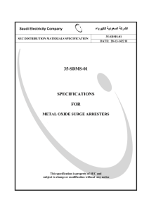 35-sdms-01 specifications for metal oxide surge arresters