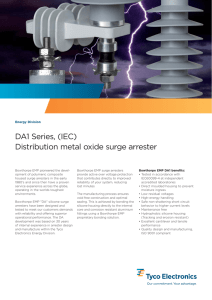 DA1 Series, (IEC) Distribution metal oxide surge arrester