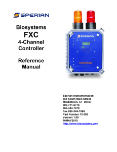 Biosystems FXC Controller Reference Manual