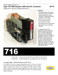 dc contactor - Hubbell Industrial Controls