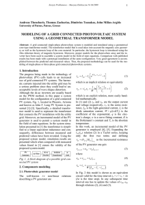 modeling of a grid connected photovoltaic system using a