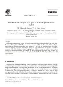 Performance analysis of a grid-connected photovoltaic system